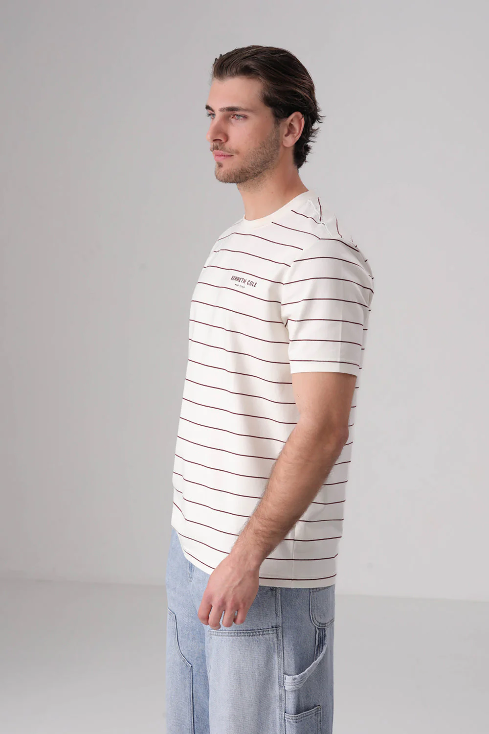 טישירט ג'רזי הדפס פסים - Image 3